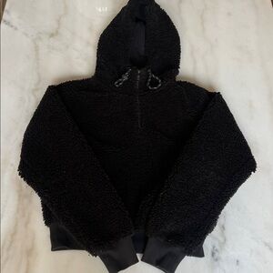 Lululemon Fleece Sherpa 1/2 Zip Black Size Small Hoodie